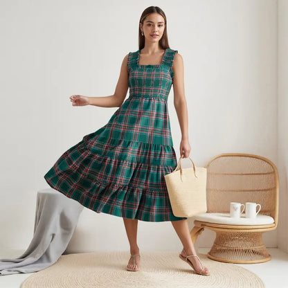 The Viral Christmas Plaid Dress